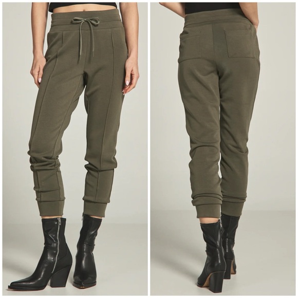 7 Diamonds Pants - 7 Diamonds Womens REV Slim Fit Jogger Pants in Olive Green